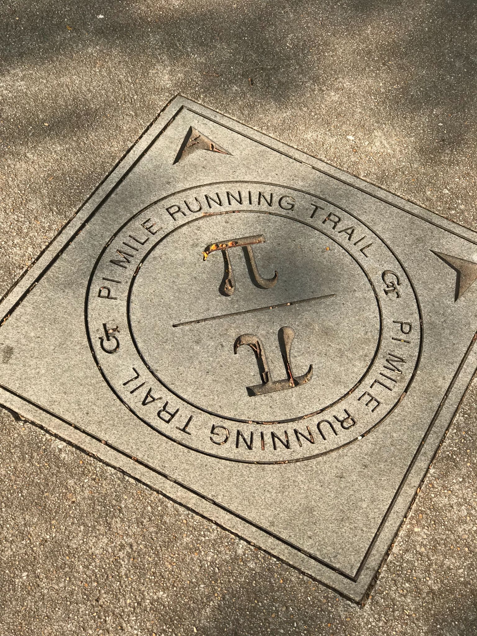 Pi Mile markers along course